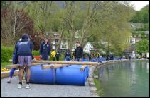 idee fr sommer teamevent Flossbau Flossfahrt